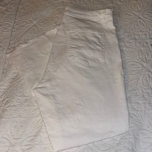 White Crop Loft Jeans